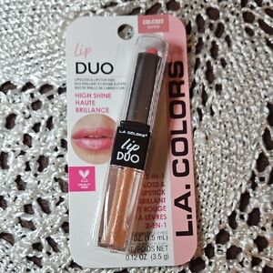 L.A. Colors Lip Duo - Gloss & Lipstick in Shimmering Gold